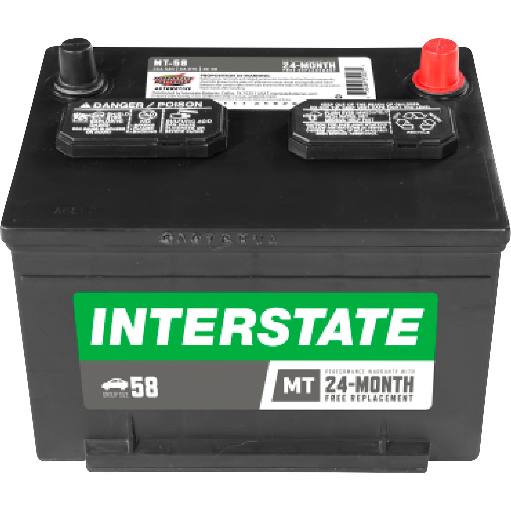 Interstate Batteries Automotive Battery, Group Size 58, 12 Volt, Model# MT-58